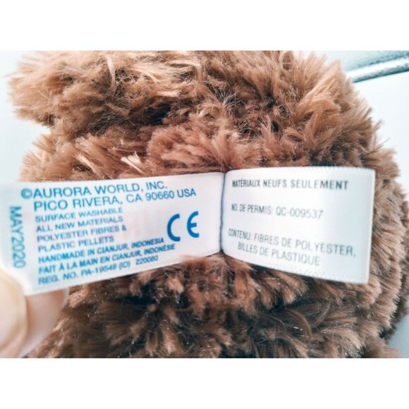 Teddy Bear Aurora World Brown Stuffed Animal Big Nose 12" Sitting Plush 2020 Toy - Picture 11 of 15